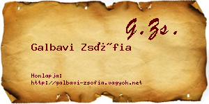 Galbavi Zsófia névjegykártya